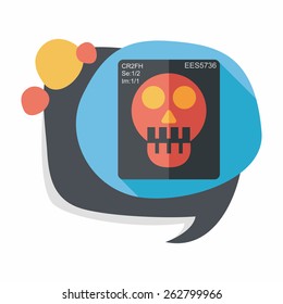 x-ray flat icon with long shadow,eps10