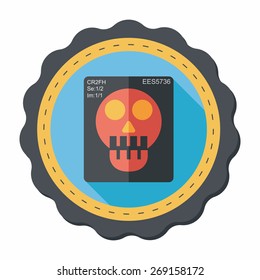 x-ray flat icon with long shadow,eps10