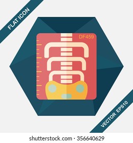 x-ray flat icon with long shadow,eps10