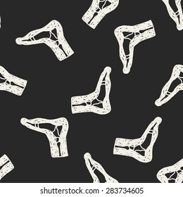 x-ray foot doodle seamless pattern background
