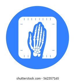 X-ray hand icon black. Single medicine icon from the big medical, healthcare black.