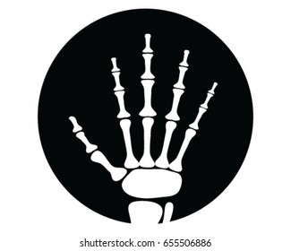 X-ray hand icon, symbol, vector, illustration, wallpaper, background, isolated