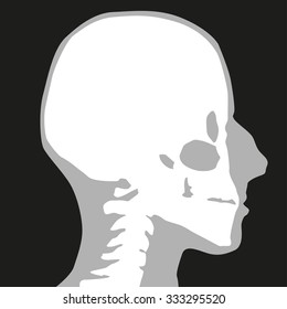 X-ray. Head. Symbol. Vector illustration.