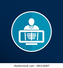 X-Ray human rib cage symbol for download icon.