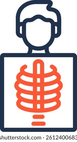 X-Ray Icon Color Line Vector Illustration