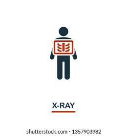X-Ray icon. Creative design from healthcare icons collection. Two color X-Ray icon for web design, apps, software, print usage.