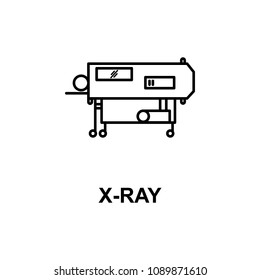 x-ray icon. Element of treatment with name for mobile concept and web apps. Thin line x-ray icon can be used for web and mobile. Premium icon on white background