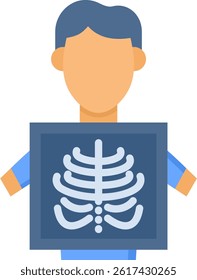X-Ray Icon Flat Vector Illustration