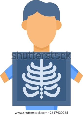 X-Ray Icon Flat Vector Illustration