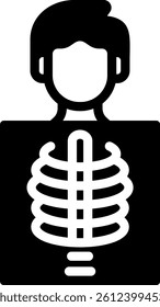 X-Ray Icon Glyph Vector Illustration
