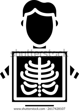 X-Ray Icon Glyph Vector Illustration