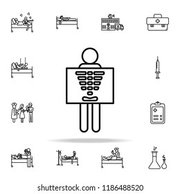 x-ray icon. Hospital icons universal set for web and mobile