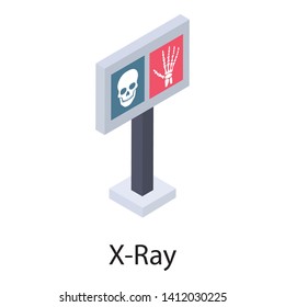 
X-ray icon in isometric design  

