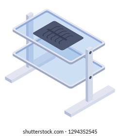X-ray icon in isometric vector