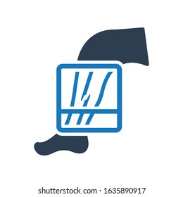 X-Ray Icon. Leg x-ray icon