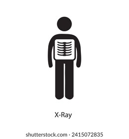 X-Ray icon, X-Ray icon for logo, graphic design flat simple illustration on white background..eps