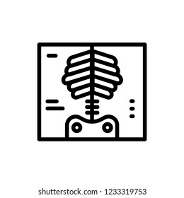 X-ray icon. Medical science, microbiology, virology study. Vector illustration with editable stroke.