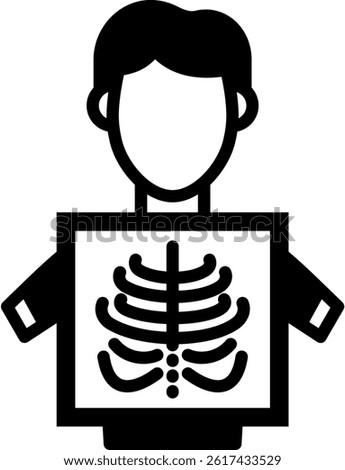 X-Ray Icon Mixed Vector Illustration