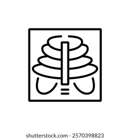 X-ray icon Outline thin set