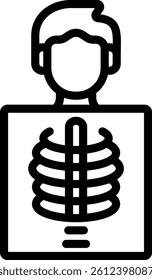 X-Ray Icon Outline Vector Illustration