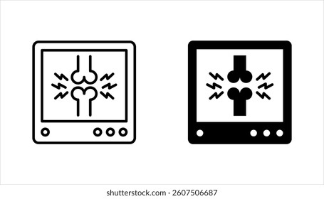X-ray icon set. Medical scan. Vector illustration on white background