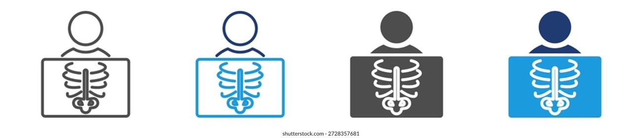 x-ray icon set multiple style