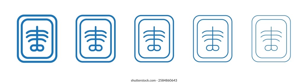 X-ray icon Symbol collection thin outline set