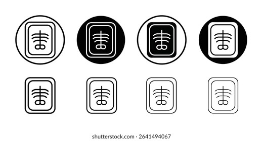 X-ray icon Thin line illustration set vector