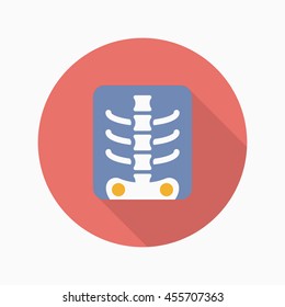 X-ray icon , Vector flat long shadow design.