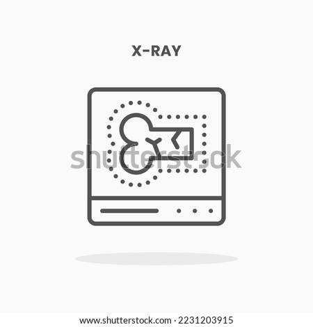X-ray icon vector illustration line style. Great design for web, app and more. Editable Stroke and pixel perfect.