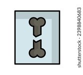 X-ray icon with white background vector stock illustration