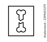 X-ray icon with white background vector stock illustration
