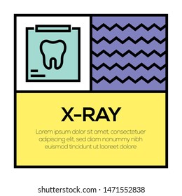 X-RAY AND ILLUSTRATION ICON CONCEPT