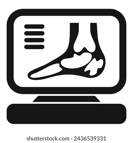 Xray image foot icon simple vector. Hospital examination. Operating client thorax