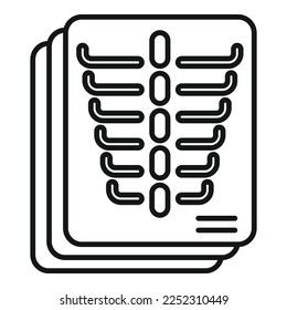 Xray image icon outline vector. Family health. Hospital patient