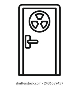 Xray image room door icon outline vector. Hospital examination. Operating imaging