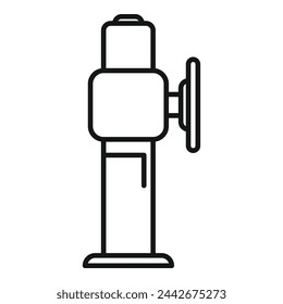 Xray image tower icon outline vector. Medical department. Respiratory diagnosis