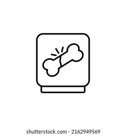 X-ray line icon. Simple outline style. Radiology, chest, scan, medical, skeleton, bone, technology, medical concept. Vector illustration isolated on white background. Thin line. Editable stroke EPS 10