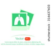 X-ray of Lungs vector icon.