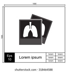 X-ray of Lungs vector icon.