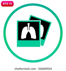 X-ray of Lungs vector icon.
