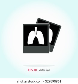 X-ray of Lungs vector icon.