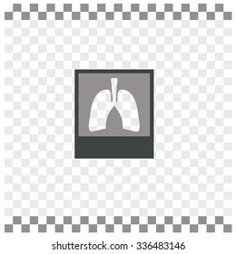 X-ray of Lungs vector icon.