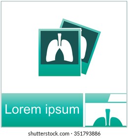 X-ray of Lungs vector icon.