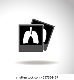 X-ray of Lungs vector icon.