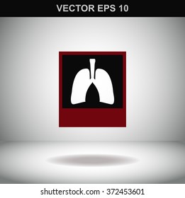 X-ray of Lungs vector icon.