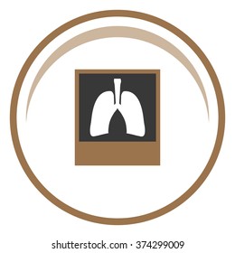 X-ray of Lungs vector icon.