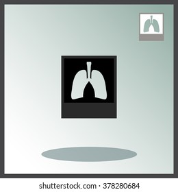 X-ray of Lungs vector icon.