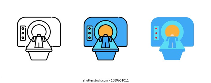 X-ray machine icon set isolated on white background for web design 