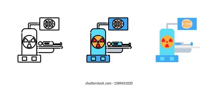 X-ray machine icon set isolated on white background for web design 
